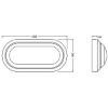 Picture of LEDVANCE 15W IP65 Oval LED Bulkhead White Colour (Sold As 10)