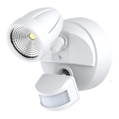 Picture of Martec Bandit 12W LED Outdoor Flood Light CCT IP54 Single Spot with Sensor Matt White Colour (Sold as 4)