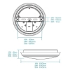 Picture of Martec Conrad 200mm 15W-24-35 Tricolour LED Oyster Light Matt Black (Sold as 5)
